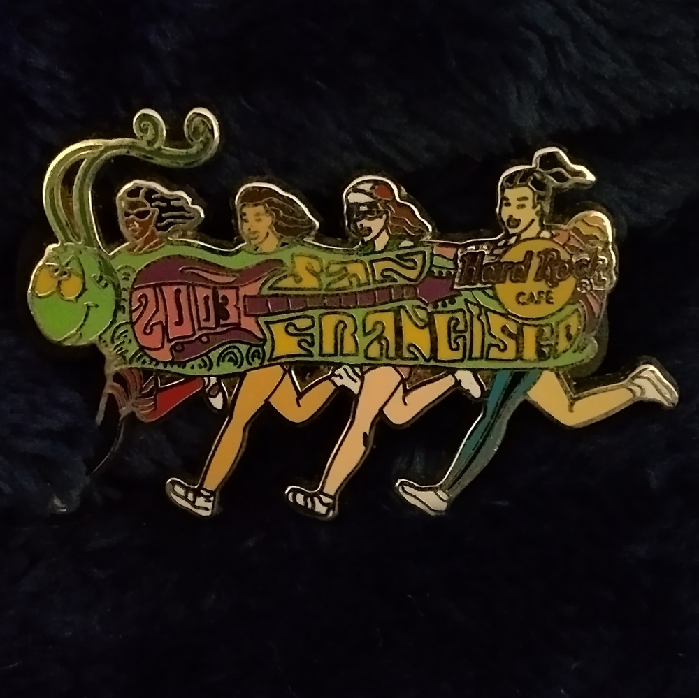 2-pc Rare Hard Rock Cafe Pin Lot Vintage San Francisco Philadelphia